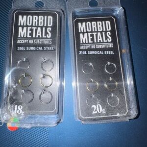 Morbid Metals Silver and Gold Surgical Steel Hoops